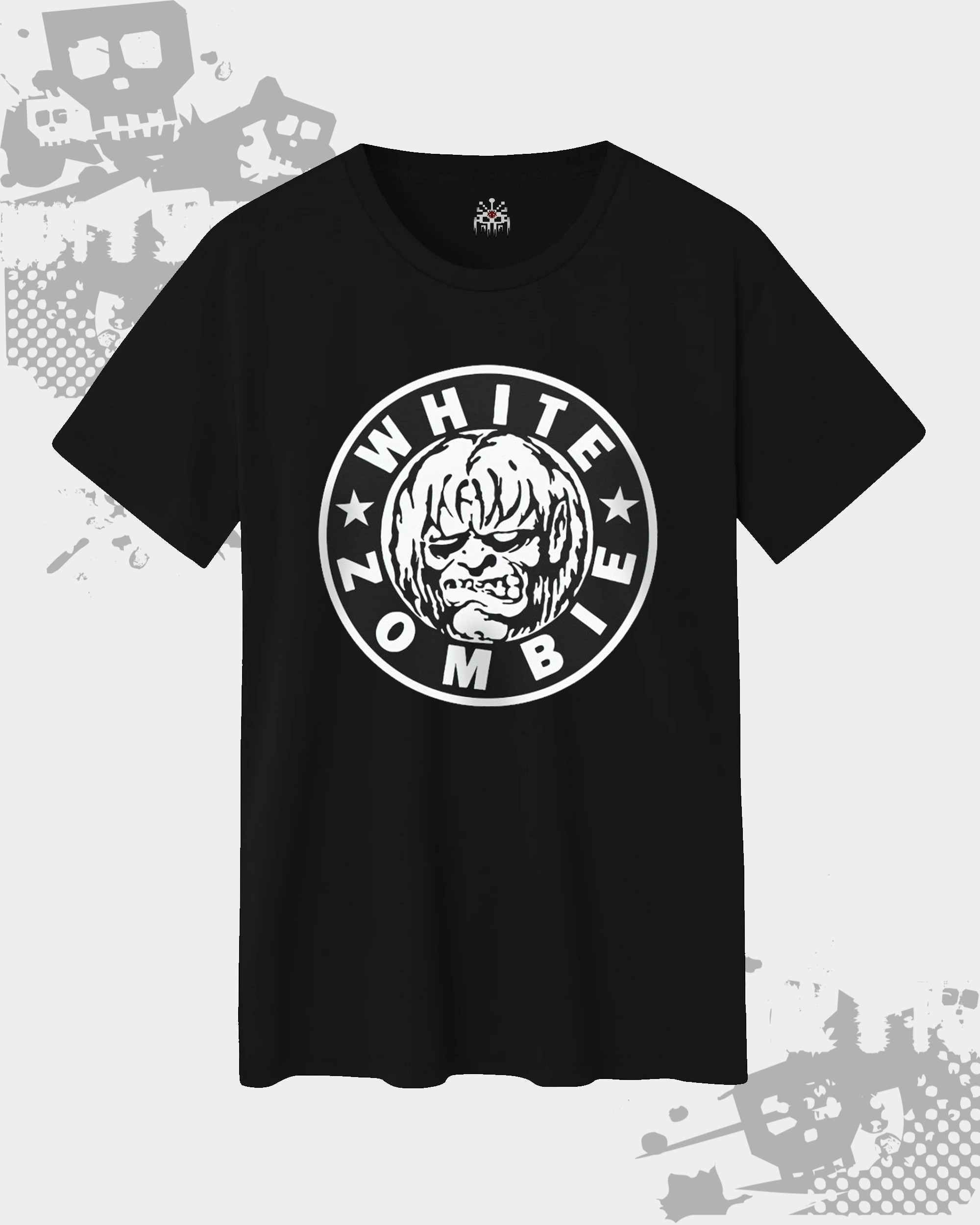 White Zombie Unisex Black T-shirt