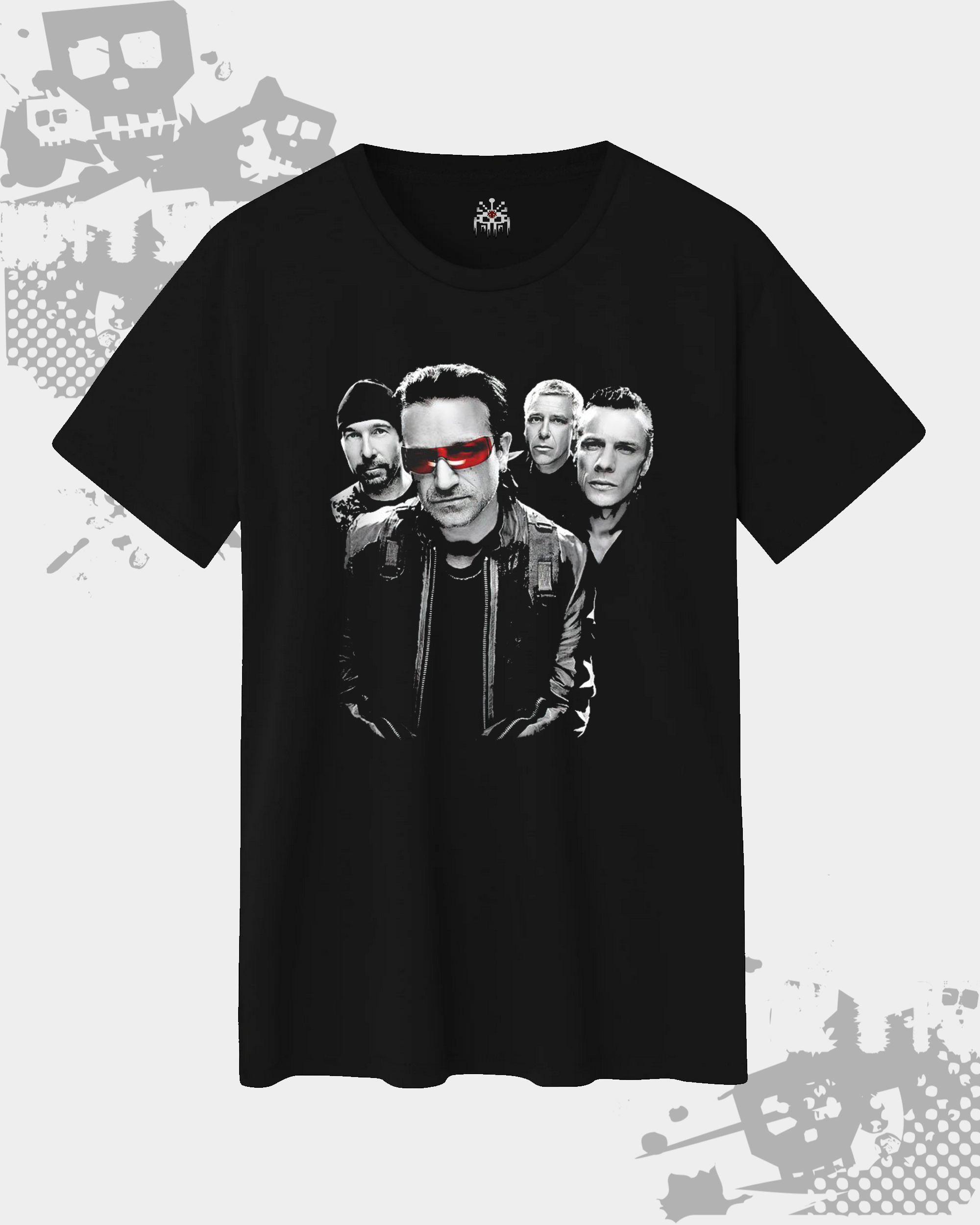 U2 Black Unisex T-Shirt