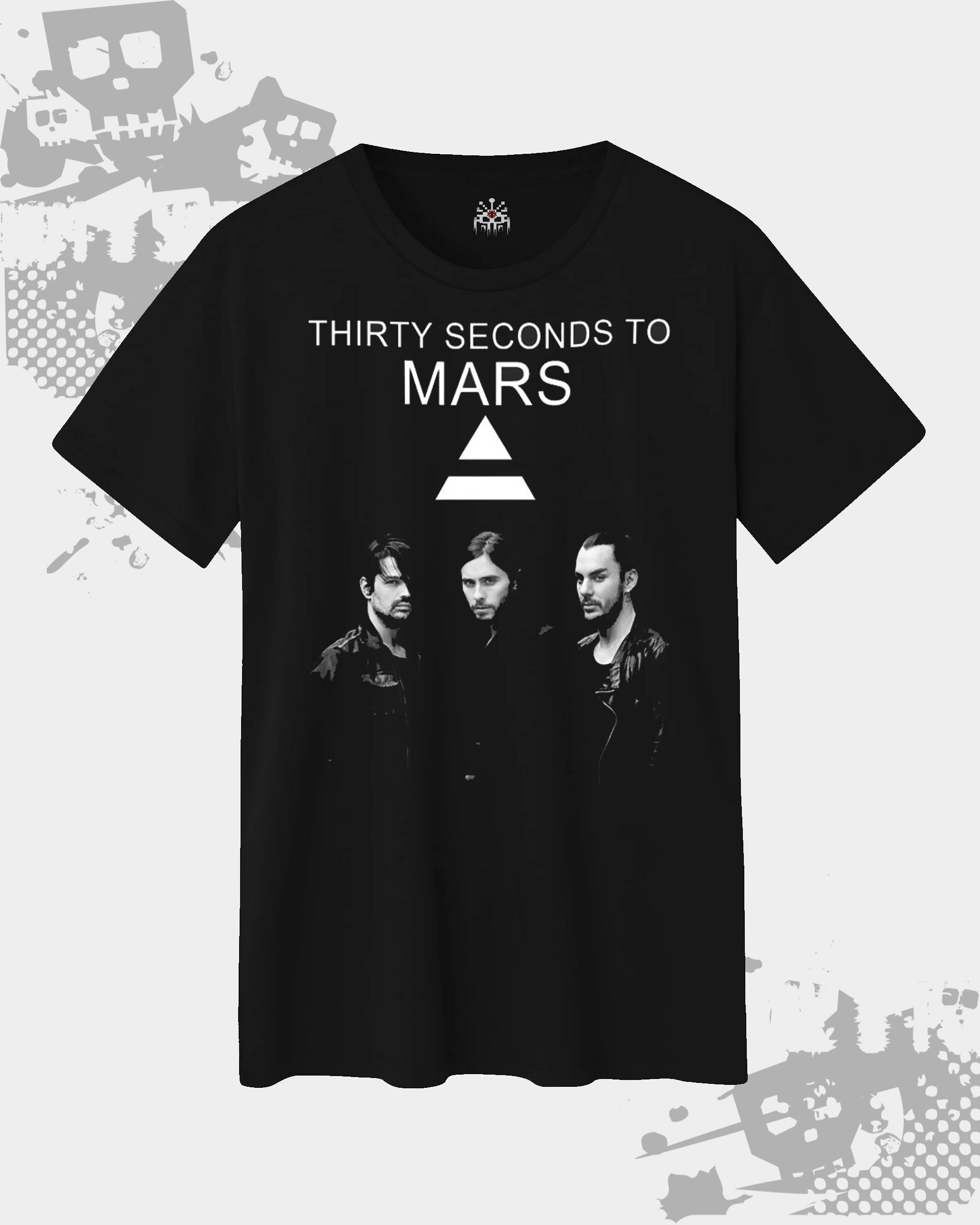 30 Seconds To Mars Black Unisex T-Shirt