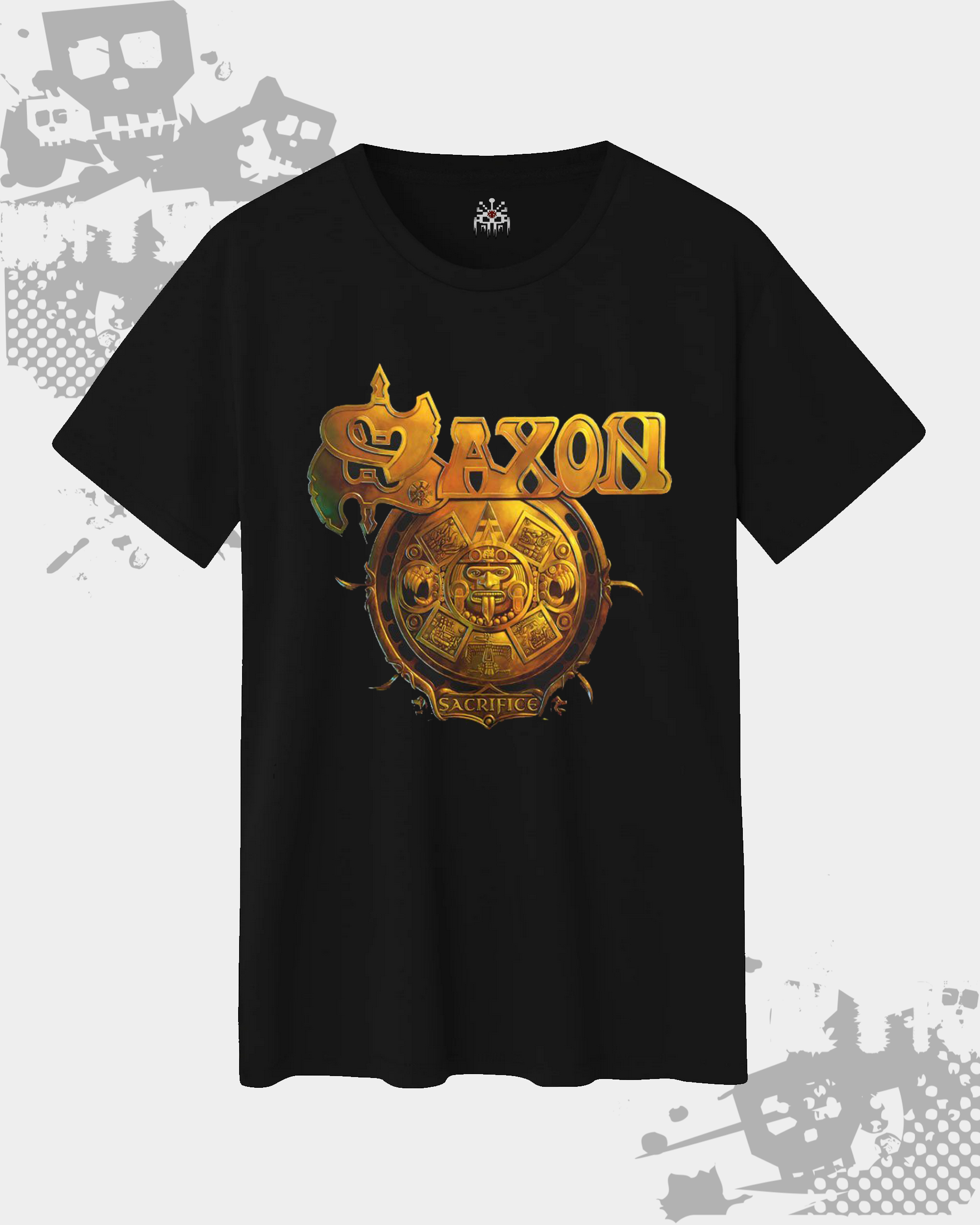 Saxon Unisex Black T-shirt