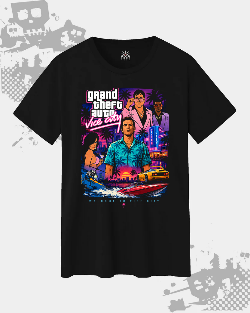 GTA Trilogy Bundle T-Shirt Pack – Vice City, San Andreas & GTA VI Exclusive Gaming Collection