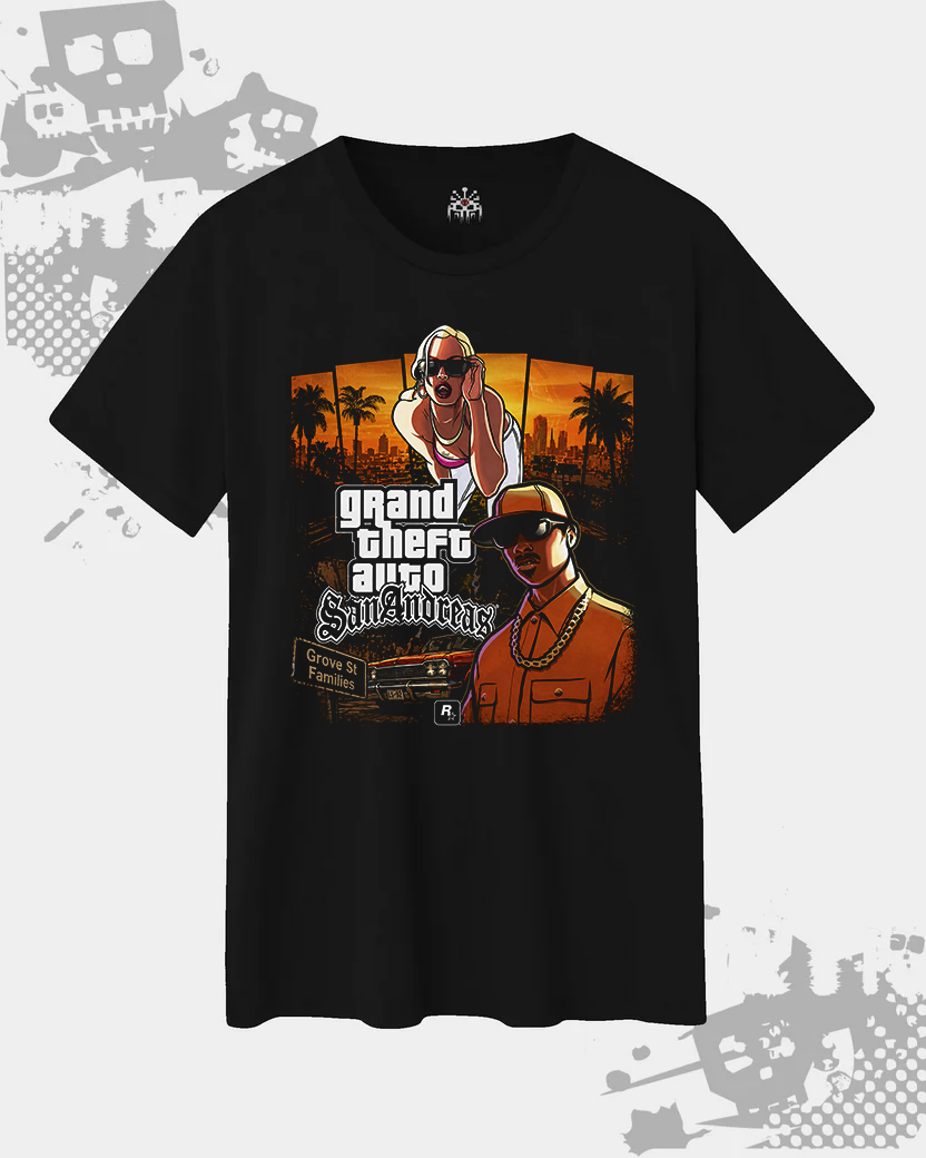 GTA Trilogy Bundle T-Shirt Pack – Vice City, San Andreas & GTA VI Exclusive Gaming Collection